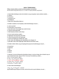 Contoh soal termokimia pilihan ganda. Bank Soal Termokimia Pdf