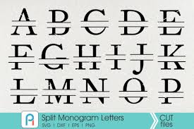 Cut files for cricut & silhouette. Split Letter Monogram Graphic By Pinoyartkreatib Creative Fabrica