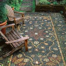 Sliced mixed pebble mosaic floor tiles. Create A Pebble Mosaic Finegardening