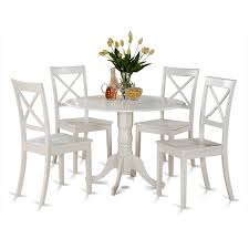 East West Furniture Dublin 5 Piece Drop Leaf Dining Table Set With Boston Wooden Seat Chairs Kitchen Table Settings Small Kitchen Tables Nook Dining Set