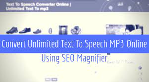 It's often requested that users want to create mp3 audio files from text. Text To Speech Converter Text To Mp3 Unlimited Seomagnifier