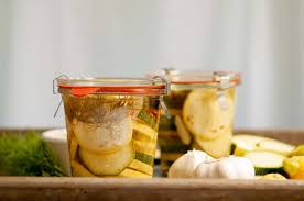 Add the vinegar and salt, raise the heat and bring to a boil. Spicy Zucchini Refrigerator Pickles Two Lucky Spoons