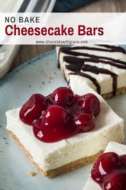 An Easy No Bake Cheesecake Recipe That Can Be Made With Cool Whip Or Whipping Cream It Has A Graham Cheesecake Recipes Chocolate Desserts Easy Baking Recipes