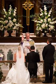 Officiant Giving A Blessing At An Episcopal Church Wedding Ceremony At The Cathedral Of Saint Philip Cathedral Wedding Ceremony Church Wedding Ceremony Wedding