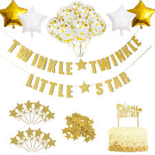 $ 14.48 was $ 16.99. Twinkle Star Theme Party Decorations Kit Glitter Letter Banner Dessert Table Confettie Cake Toppers Star Balloons For Kids Birthday New Year And Christmas Festa Party Buy Online In Antigua And Barbuda At Antigua Desertcart Com