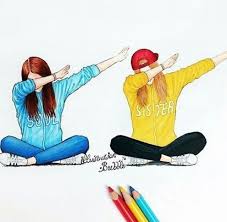Super Ikili Mejores Amigas Dibujo Dibujos Dibujos Para Amigas