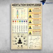 Feel free to browse at our other categories and we hope you can find your. Meditation Knowledge Chakra And Yoga Poses Chart Canvas Poster Fridaystuff