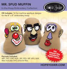 Mr. Spud Muffin Embroidery CD w/SVG