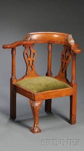 Child S Chair A Mahogany Corner Chair Late 20th Century With Molded Crest Pierced Vasiform Splats And Front Cabriole Leg Chair Kids Chairs Corner Chair