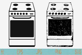 Gas stove vector png, transparent png , transparent png image. Kitchen Stove Svg Set Vector Png Eps Pre Designed Photoshop Graphics Creative Market