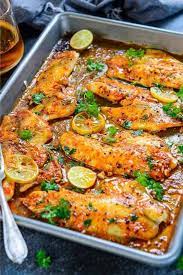 Spicy Lemon Garlic Baked Tilapia Fillet Fish Recipes Healthy Baked Tilapia Recipes Baked Tilapia Fillets