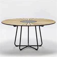 This table is commercial grade to withstand everyday use in the hospitality industry. Round Dining Table Circle Bamboo And Granite Powder Coated Aluminum Outdoor Garden Table Table Round Dining Table