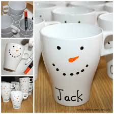Wipe down mug with rubbing alcohol and let dry. Make Your Own Diy Snowman Mug Messy Little Monster