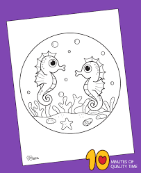 Don't be shy, get in touch. Seahorse Coloring Page 10 Minutes Of Quality Time