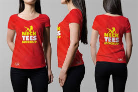 V Neck Female T Shirt Mockup Free Psd Shirt Mockup Mockup Free Psd Free Mockup