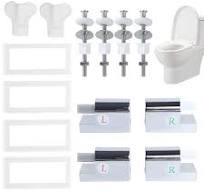 2 Sets Toilet Seat Sturdy Hinge Replacement Parts, ABS ...