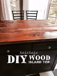 This rustic diy kitchen island is built with scrap wood—the top is a few 1x4s and screws. Diy Wood Kitchen Island Top Making A Maven