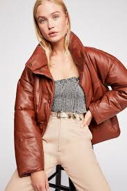 Leather Puffer Jacket Fashion Clothes Women Trending Fashion Outfits Fashion