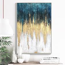 Gerahmte Wandkunst Acryl Malerei Auf Leinwand Original Extra Etsy In 2020 Abstract Painting Acrylic Acrylic Painting Canvas Leaf Wall Art