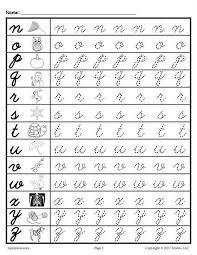 Cursive Lowercase Letter Tracing Worksheets Letter Tracing Worksheets Cursive Writing Worksheets Cursive Handwriting Worksheets