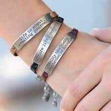 Inspirational Bracelet Leather Bracelet Inspirational Inspirational Bracelets Bracelet Quotes Leather Bracelet