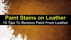 Leather is a natural material and it's porous nature causes it to absorb stains. 10 Fantastic Ways To Remove Paint From Leather