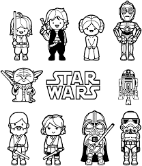 From the time the first star wars was shown on the big screen until today, it remains one of the most popular stories ever told, and the images and characters associated with the epic film are forever etched on the minds of those that have viewed it. Star Wars Coloring Pages Free Printable Star Wars Coloring Pages