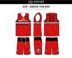 Basketball Jersey Design Black And Red Atr Above The Rim Red Black White Gray Custom Basketball Uniform Jerseys Shorts Jersey Design Basketball Uniforms Design Basketball Uniforms