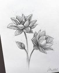 Flower Sketch In My Sketchbook I Little Daily Doodle Of Lotus I Simple Art Ideas Art Drawings Sketches Simple Flower Sketches Flower Sketch Pencil