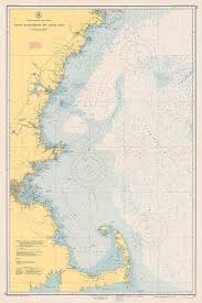 1951 Nautical Chart Of The New England Coastline