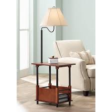 Floor lamp, wedding decor, interior lamp, couple gift, shabby chic decor, bamboo floor lamp, wood floor lamp,husband gift,standing lamp. Combination Floor Lamp Table Target
