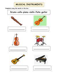 ⬤ music and musical instruments. Musical Instruments Online Pdf Exercise For Primaria