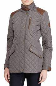 Lauren Ralph Lauren Diamond Quilted Jacket With Faux Leather Trim Regular Petite Fall Clothing Essentials Jackets Stylish Jackets
