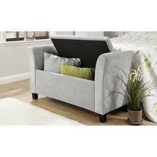 Verona Chenille Diamante Window Seat Ottoman Storage Box Blanket Bench Footstool Window Seat Storage Storage Bench Seating Bench With Storage