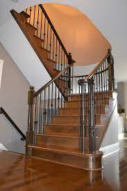 Stairs And Railings Hardwood Flooring And Staircase Recapping In Ottawa Durowood Flooring Wrought Iron Staircase Stairs Handrail Design