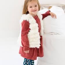 Premium fur gilets & vests in many fur types on sale! Red Heart Child S Trendy Fur Vest Yarnspirations