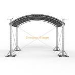 Aluminum Light Stage Curved Roof Trusses System 11x6x7m from ...