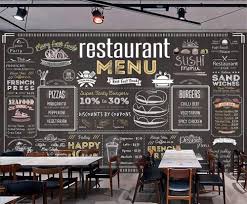 Bacaz Vintage Menu Bill Wallpaper Mural For Coffee Cafe Restaurant Hotel Background 3d Wall Mural Wall Paper Sticker Wallpapers Aliexpress Cafe Restaurant Speisekarte Restaurant Speisekarten Design