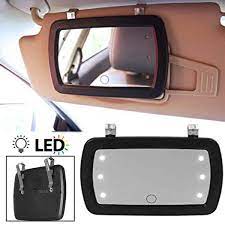 Smaller models are more likely to be adjustable so you can tilt the mirror for optimal views, and some provide magnification. Car Sun Visor Mirror With Six Led Lights Makeup Sun Shading Cosmetic Mirror Clip On Vanity Mirror Automobile Make Up Mirror With Touch Screen Wish