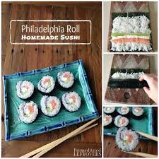 Homemade Philadelphia Roll Sushi Tutorial With Step By Step Pictures Sushi Roll Recipes Homemade Sushi Sushi Rolls
