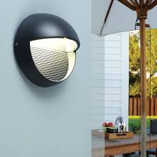 24w waterproof round cover double head garden light outdoor wall light lamp e2. Lutec Radius Round Led Outdoor Wall Light Grey Lighting Direct
