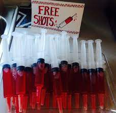 Jello Syringe Shots Syringes I Bought On Amazon Found An Easy Recipe Online Jello Syri Halloween Party Kids Halloween Party Drinks Birthday Halloween Party