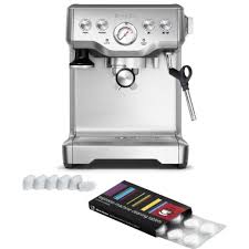 These tablets are suitable for use with such machines as the dual boiler bes900xl, the barista express bes860xl, the infuser bes840xl and most breville coffee and espresso machines. Breville Bes840xl Infuser Espresso Machine With Bonus Filters And Cleaning Tablets Buy Online In Grenada At Grenada Desertcart Com Productid 10576509