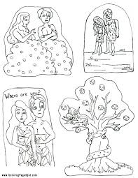 Adam and eve teaching their children fun primary coloring page. Coloring Pages Adam And Eve Sin Craft