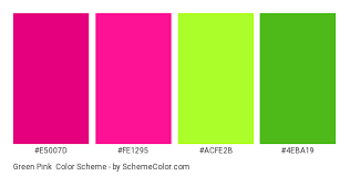 Hvis designet på den rigtige måde. Green Pink Color Scheme Bright Schemecolor Com