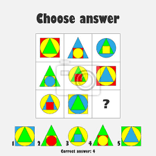 This test consists of multiple questions (puzzles) that must be solved. Wahlen Sie Korrekte Antwort Iq Test Mit Bunten Geometrischen Fototapete Fototapeten Iq Mehrfarben Korrigieren Myloview De