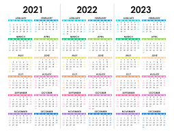 Calendar For 2021 2022 2023 Free Calendar Su