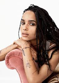 Zoë Kravitz, women, model, long hair, white background, simple background,  ebony, HD phone wallpaper