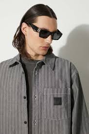 Carhartt WIP cotton shirt Menard men's gray color I033577.9102 at PRM US