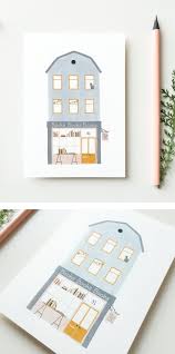 Postcard Bookstore Cute Postcard With Illustration Of Little Etsy Postcard Book Shop Illustration Card Book